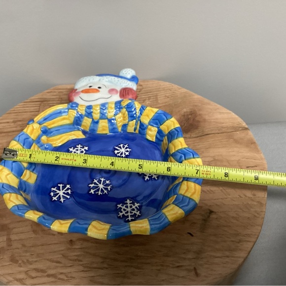 🟡 “3/$15” - WCL Christmas Snowman - Ceramic crafted Candy Bowl / Serving Dish - Picture 9 of 11